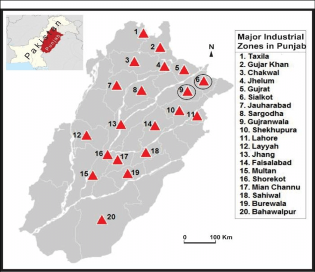 Major industrial area in Pakistan